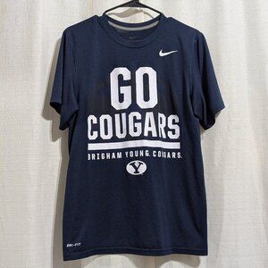 Women's Nike Brigham Young Cougars Shirt Short Sleeves Small Navy Blue